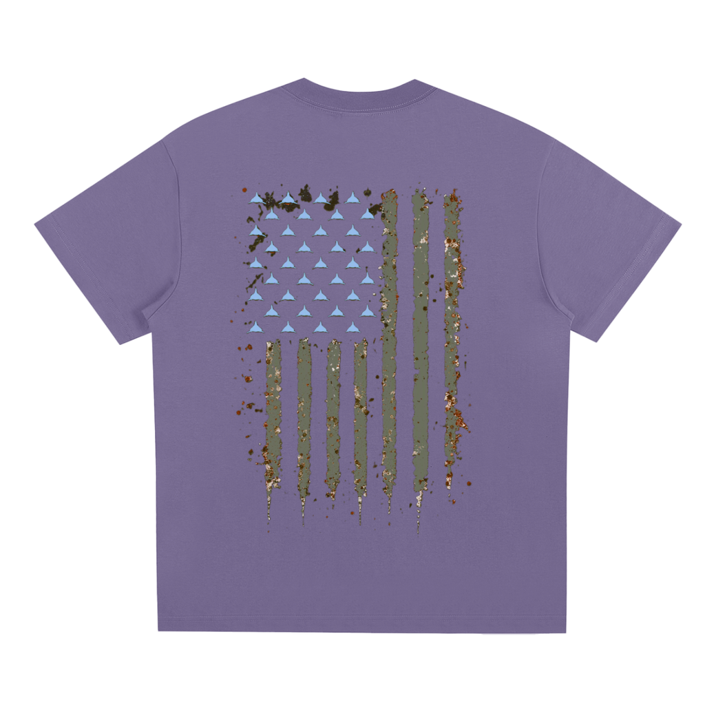 Water Logged Gray American flag