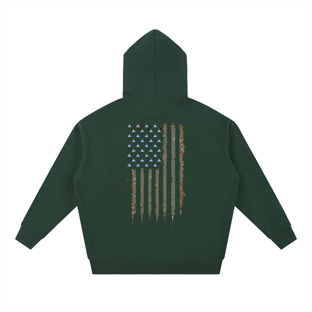Water-Logged american flag Heavyweight Hoodie