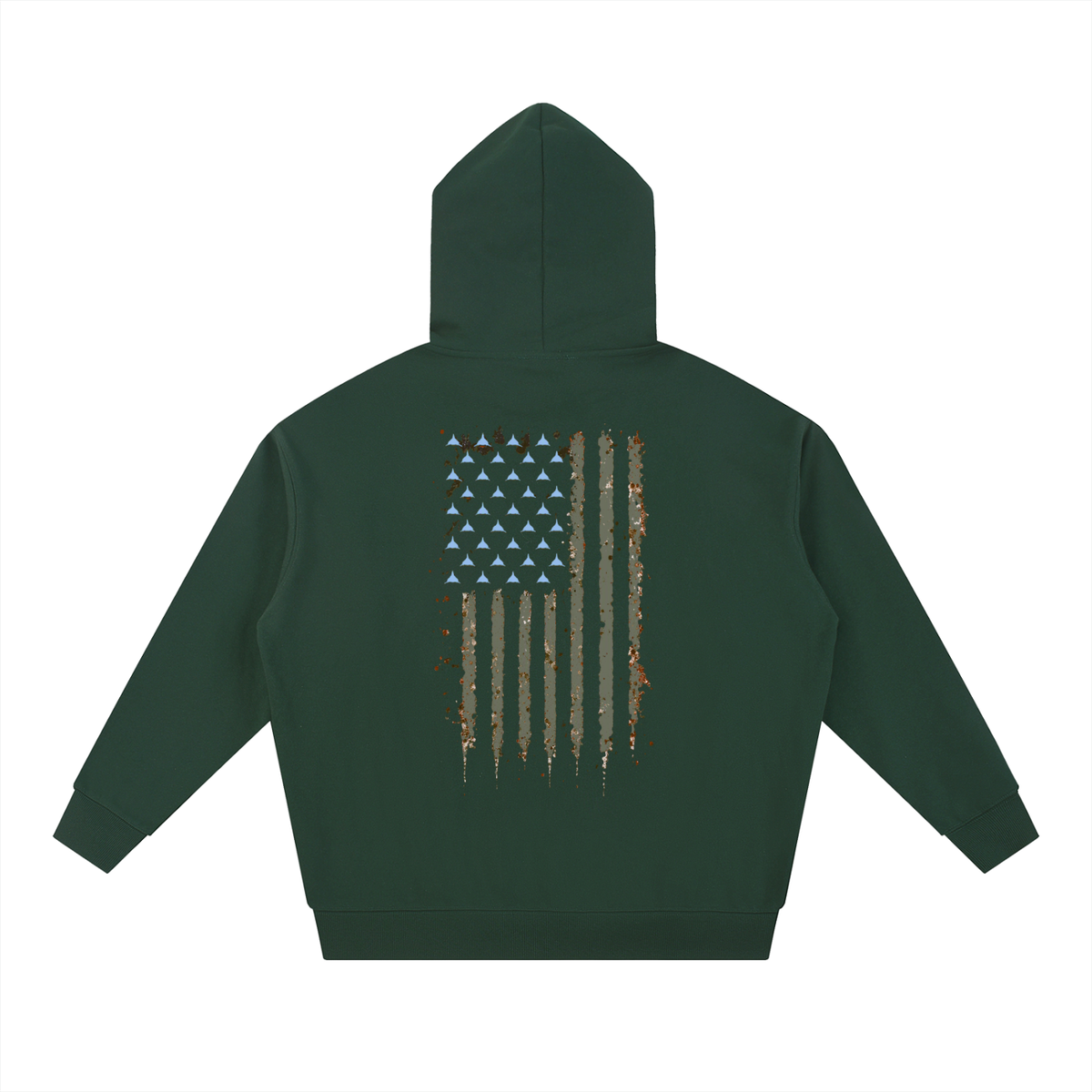 Water-Logged american flag Heavyweight Hoodie