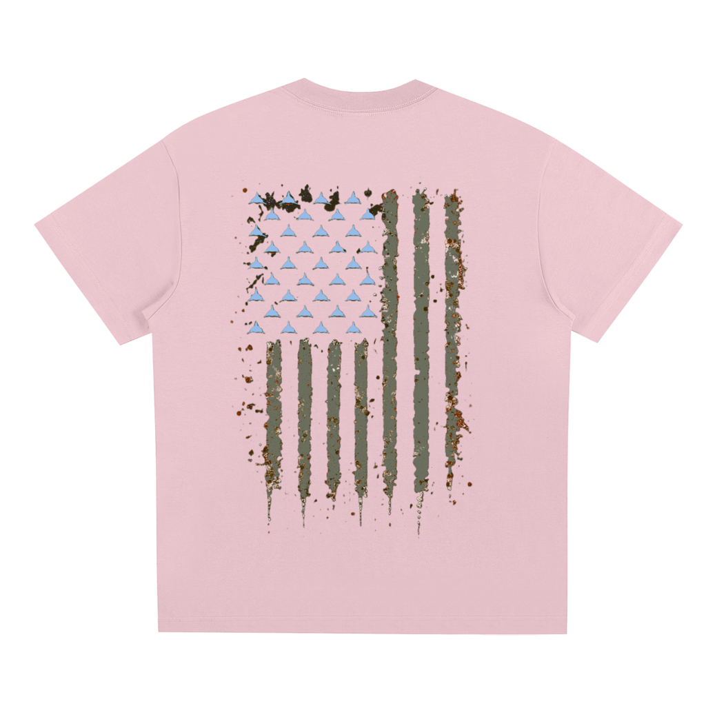 Water Logged Gray American flag