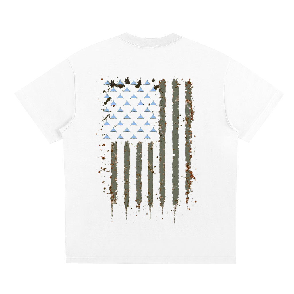 Water Logged Gray American flag