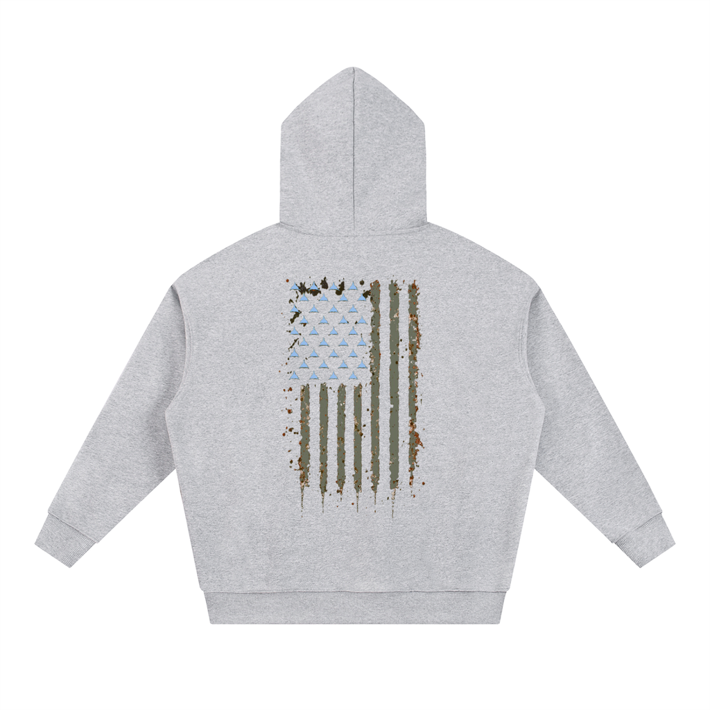 Water-Logged american flag Heavyweight Hoodie