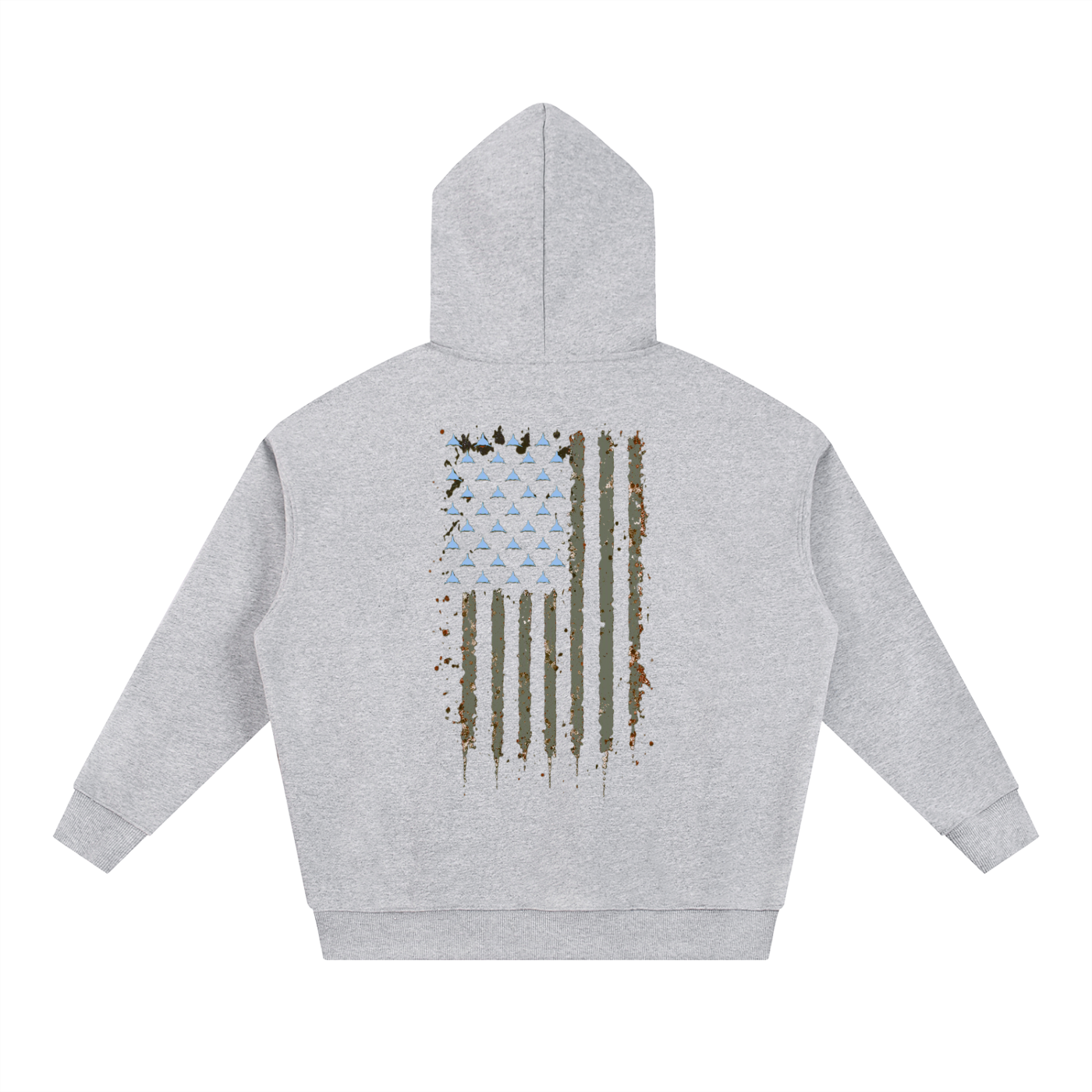 Water-Logged american flag Heavyweight Hoodie