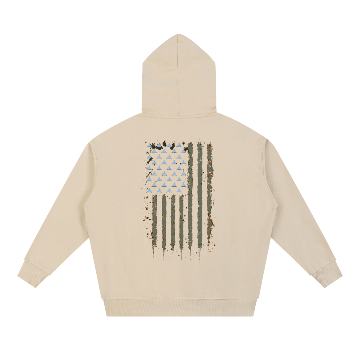 Water-Logged american flag Heavyweight Hoodie