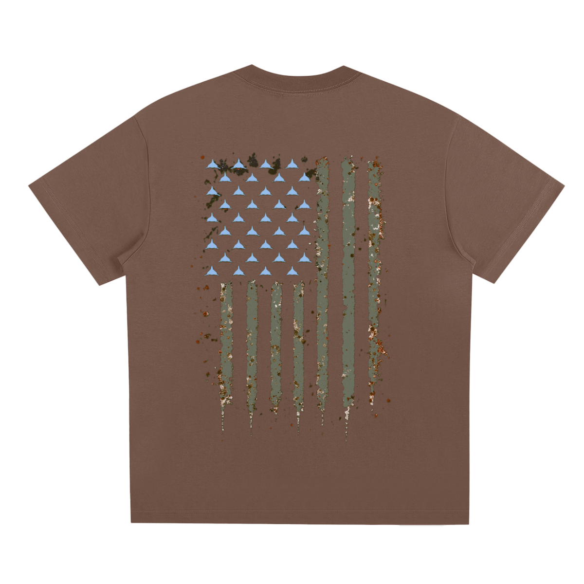 Water Logged Gray American flag