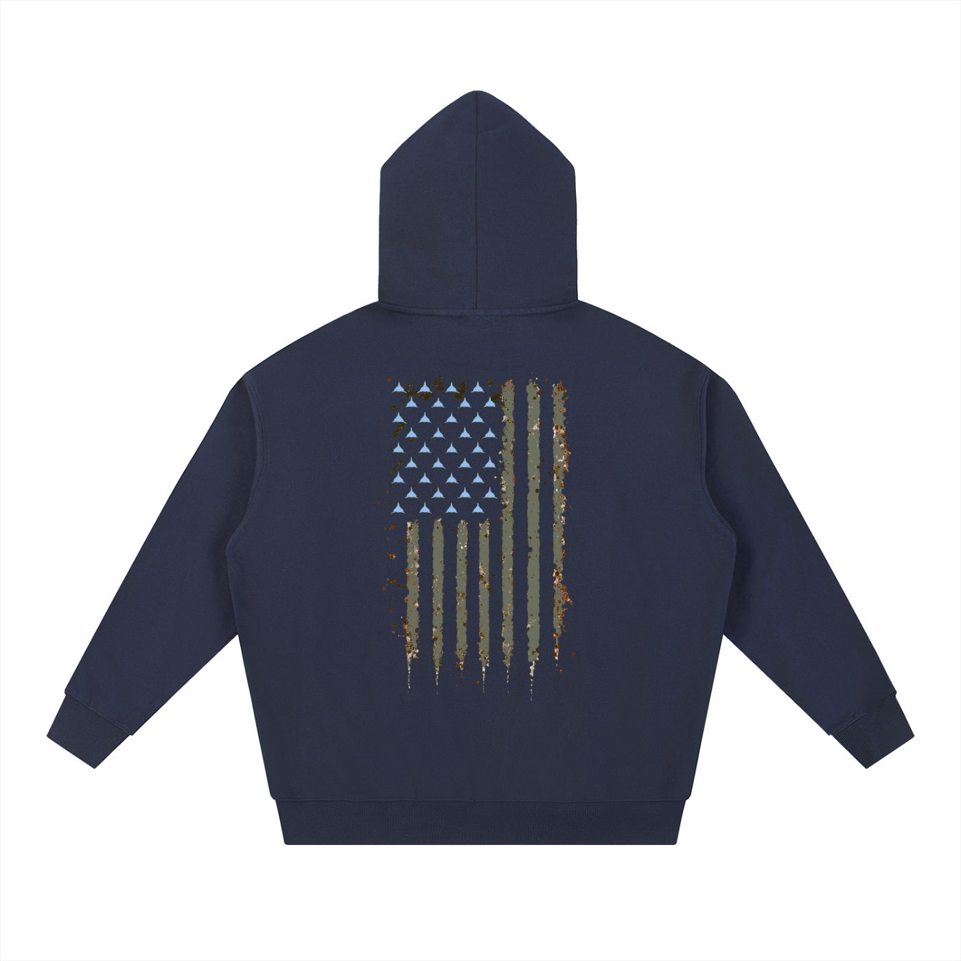 Water-Logged american flag Heavyweight Hoodie