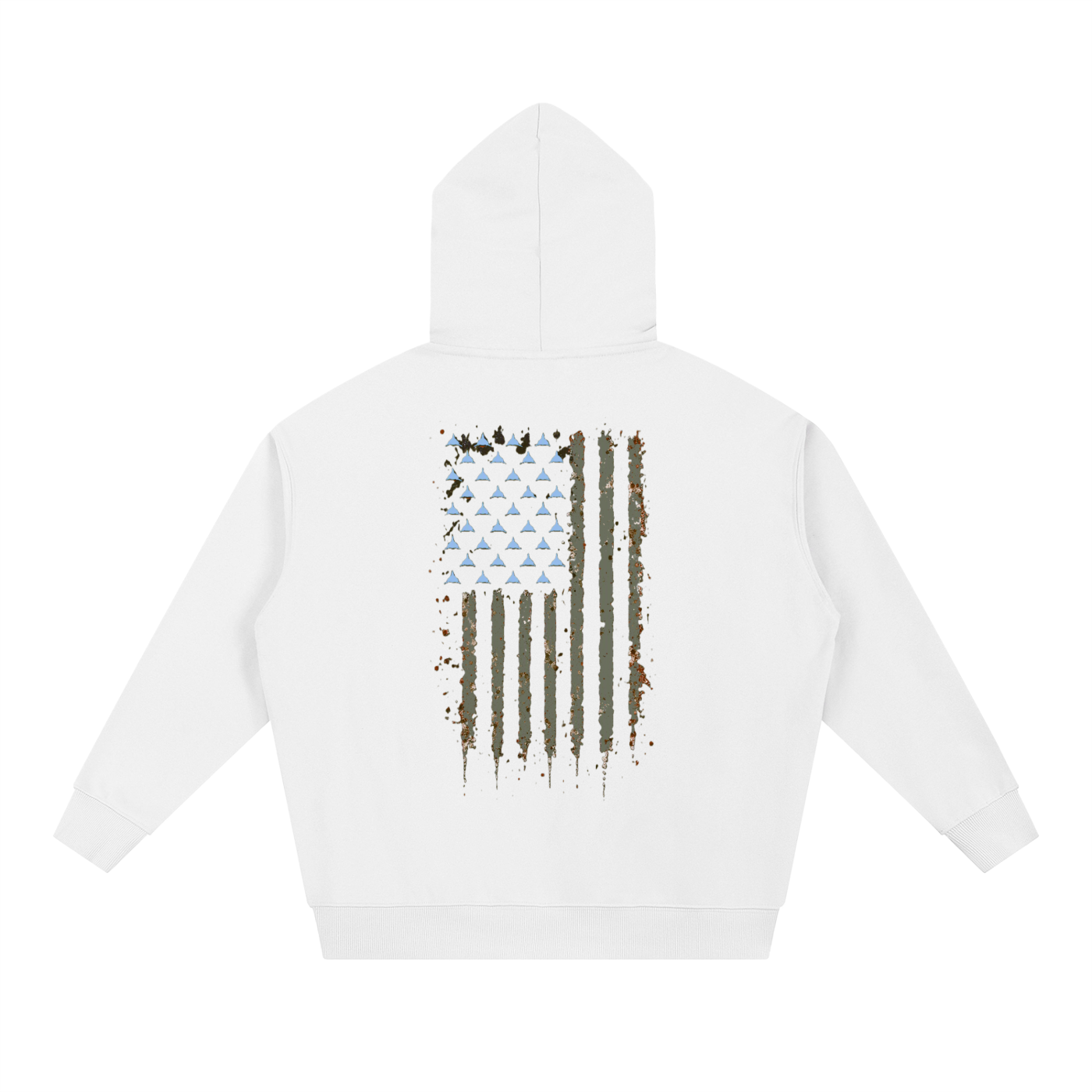 Water-Logged american flag Heavyweight Hoodie