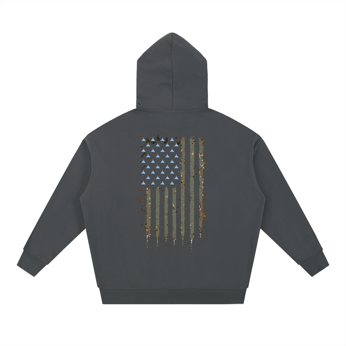 Water-Logged american flag Heavyweight Hoodie