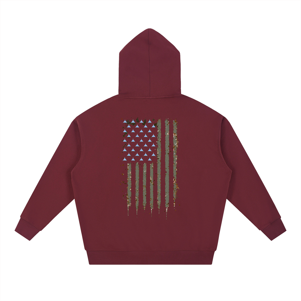 Water-Logged american flag Heavyweight Hoodie