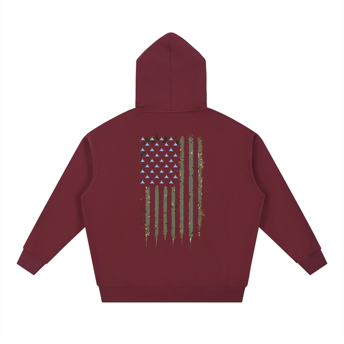 Water-Logged american flag Heavyweight Hoodie