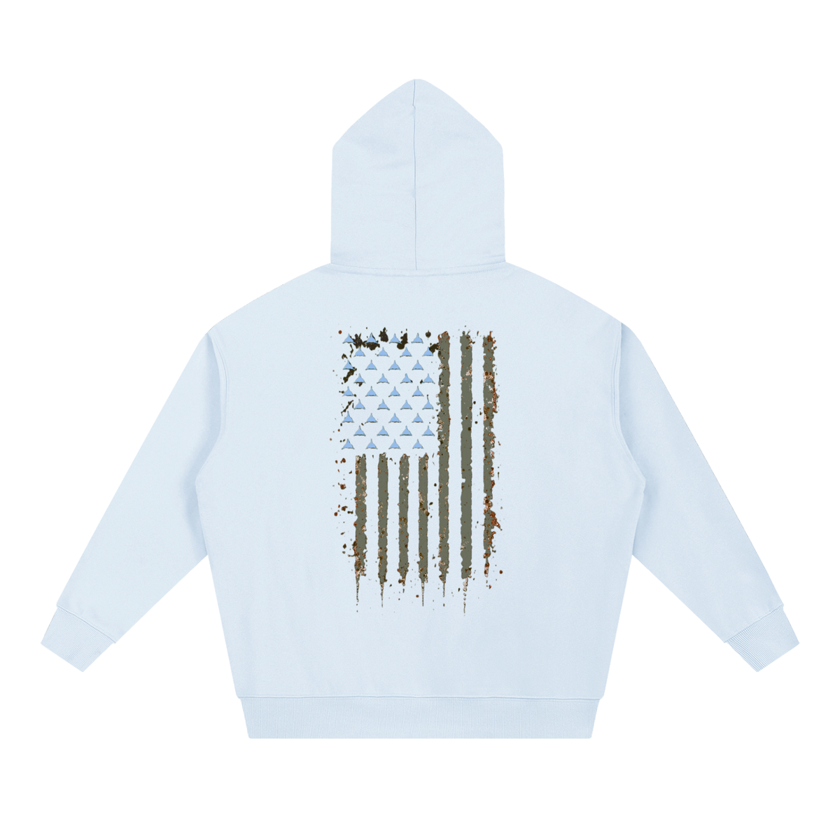 Water-Logged american flag Heavyweight Hoodie