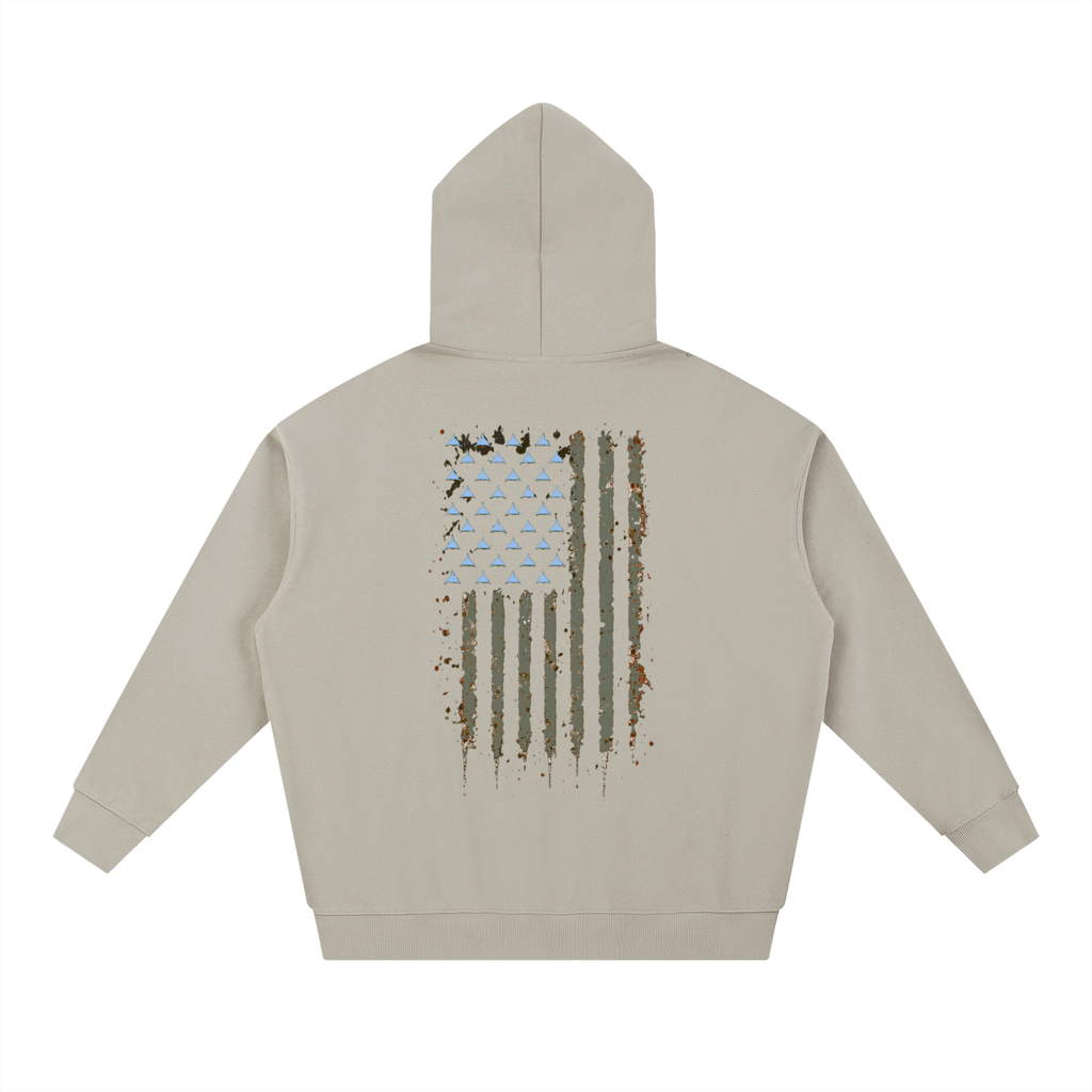 Water-Logged american flag Heavyweight Hoodie