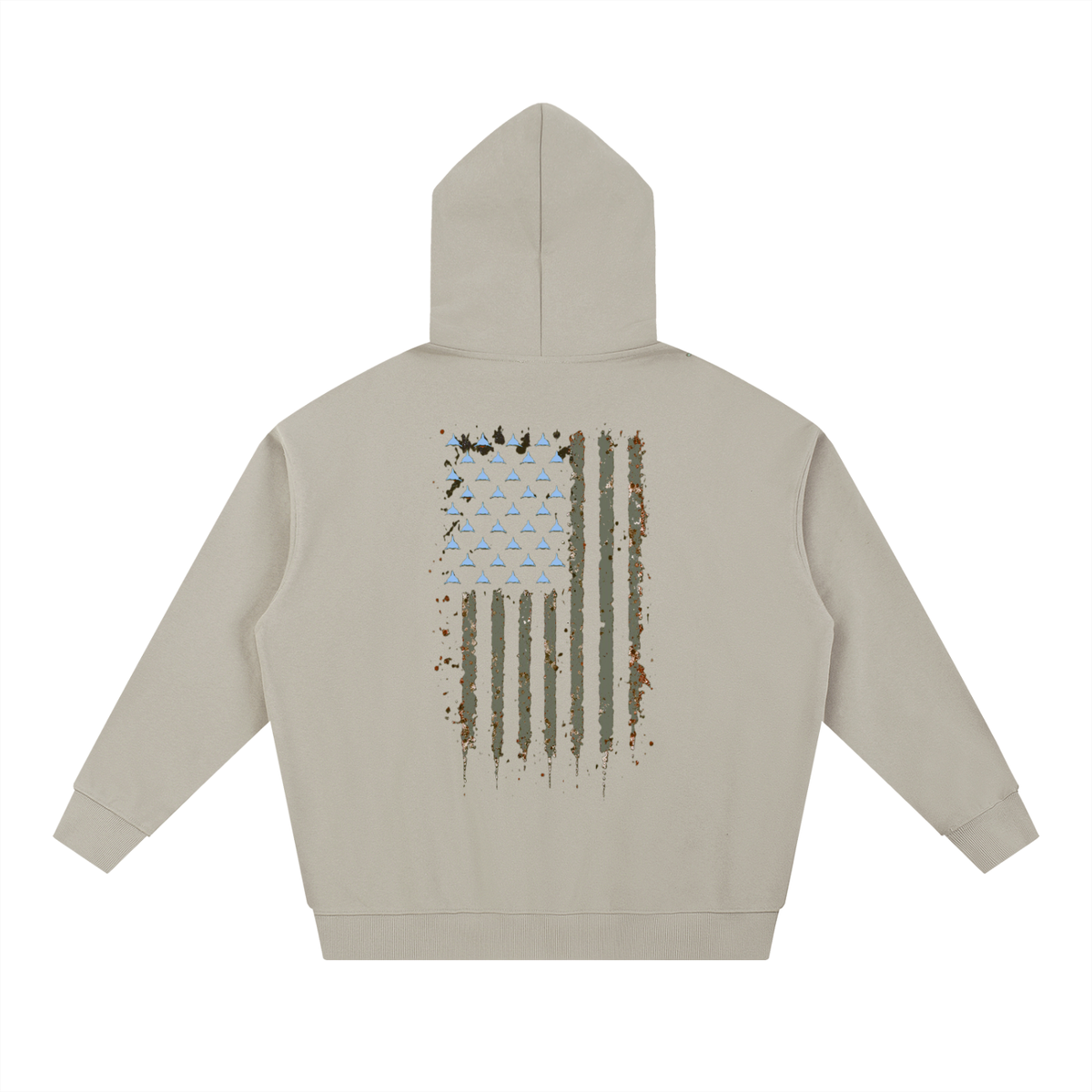 Water-Logged american flag Heavyweight Hoodie