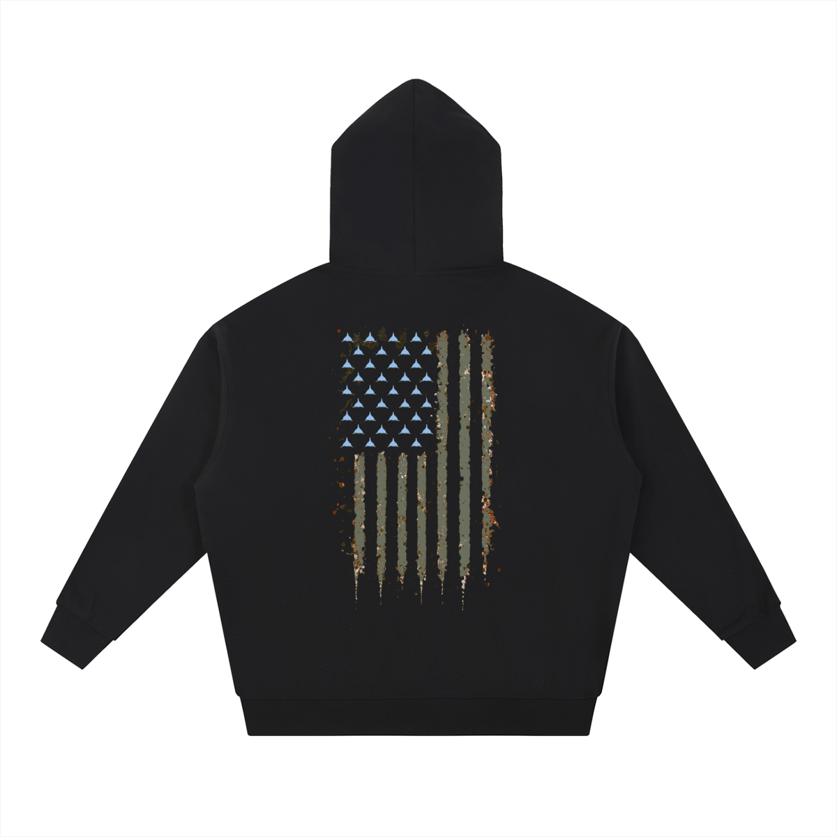 Water-Logged american flag Heavyweight Hoodie