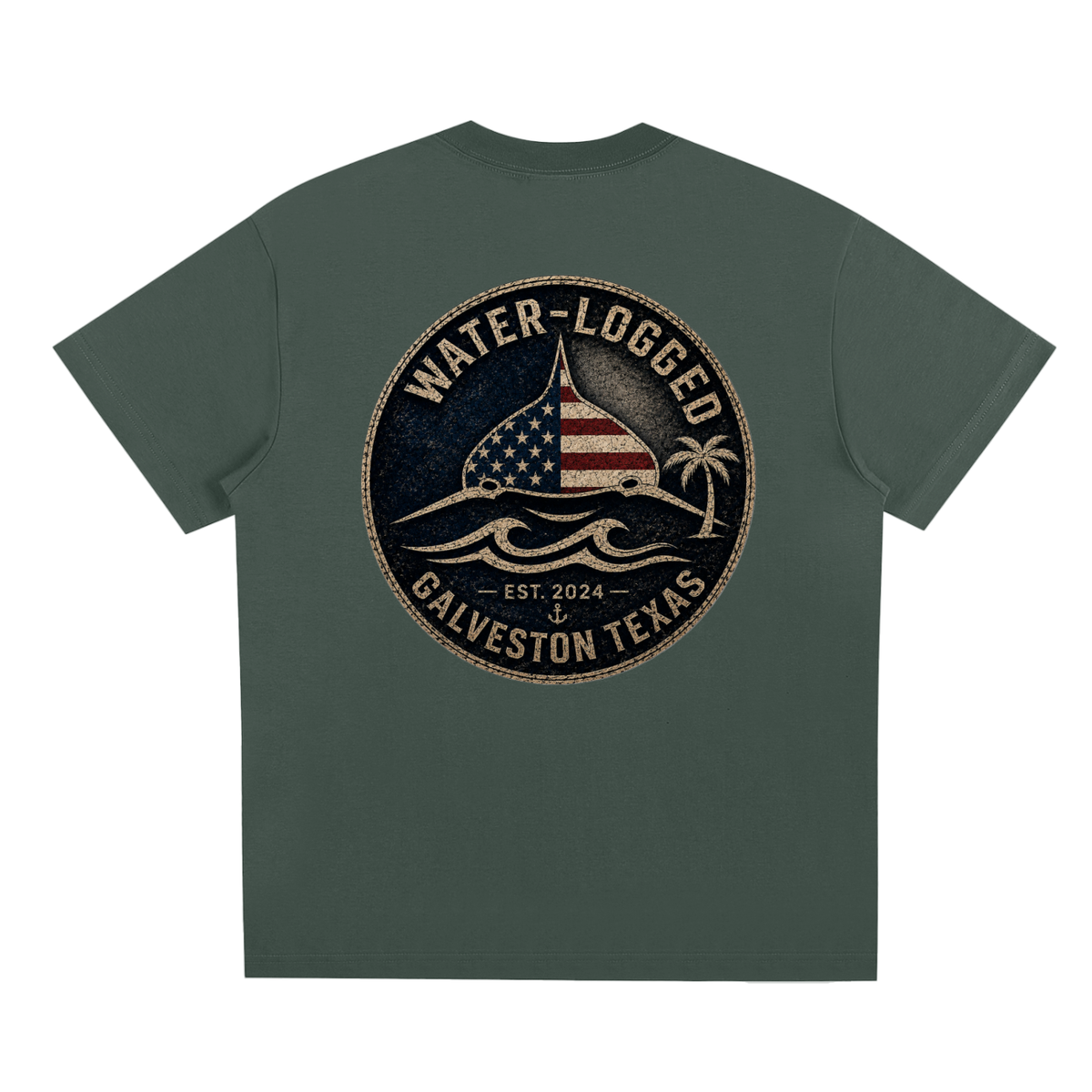 Water Logged Galveston stamp