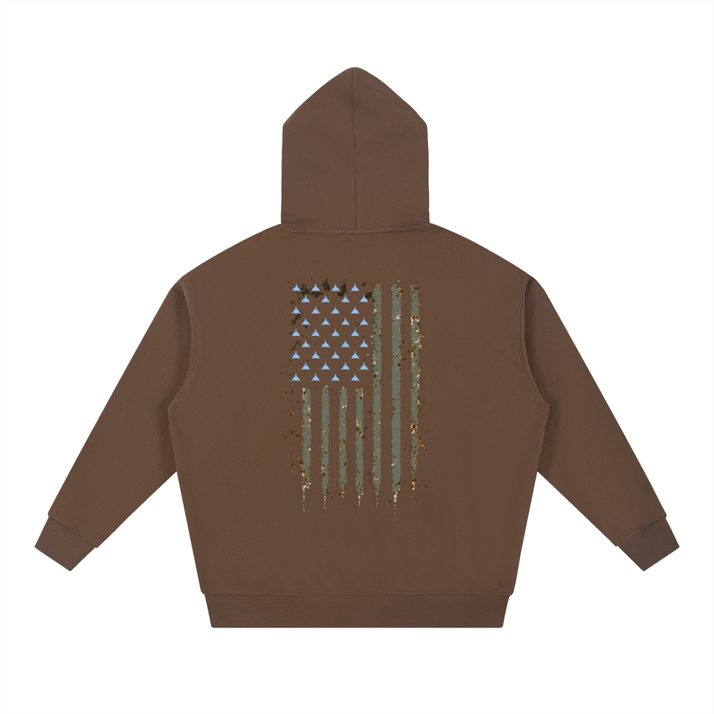 Water-Logged american flag Heavyweight Hoodie