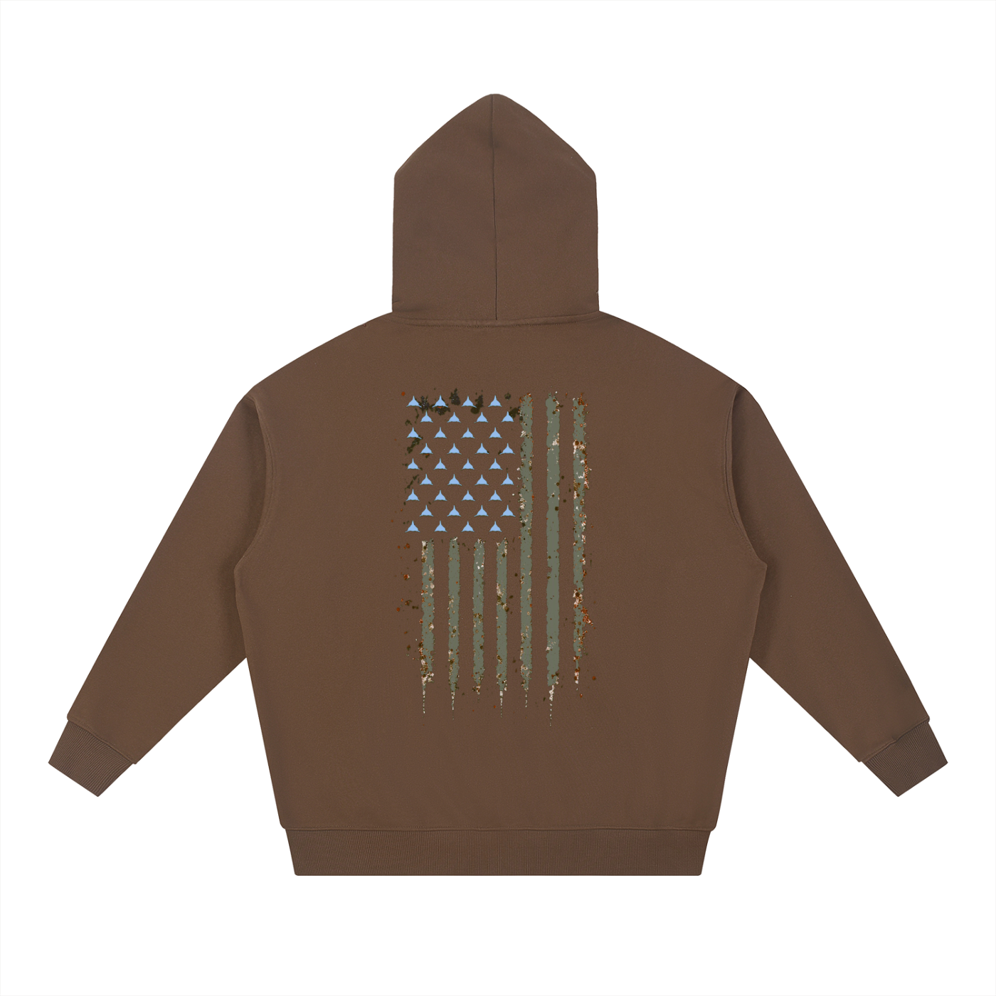 Water-Logged american flag Heavyweight Hoodie