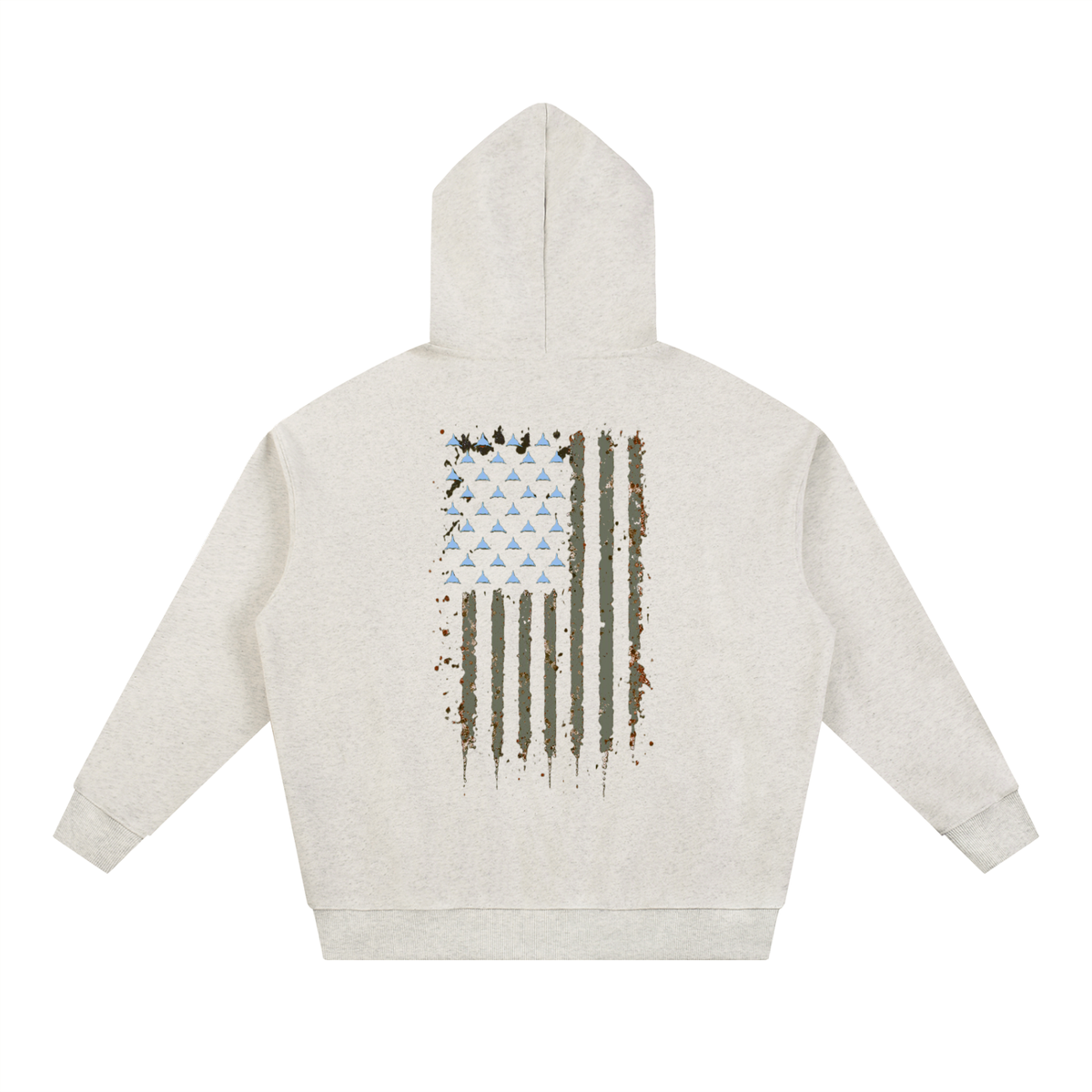 Water-Logged american flag Heavyweight Hoodie