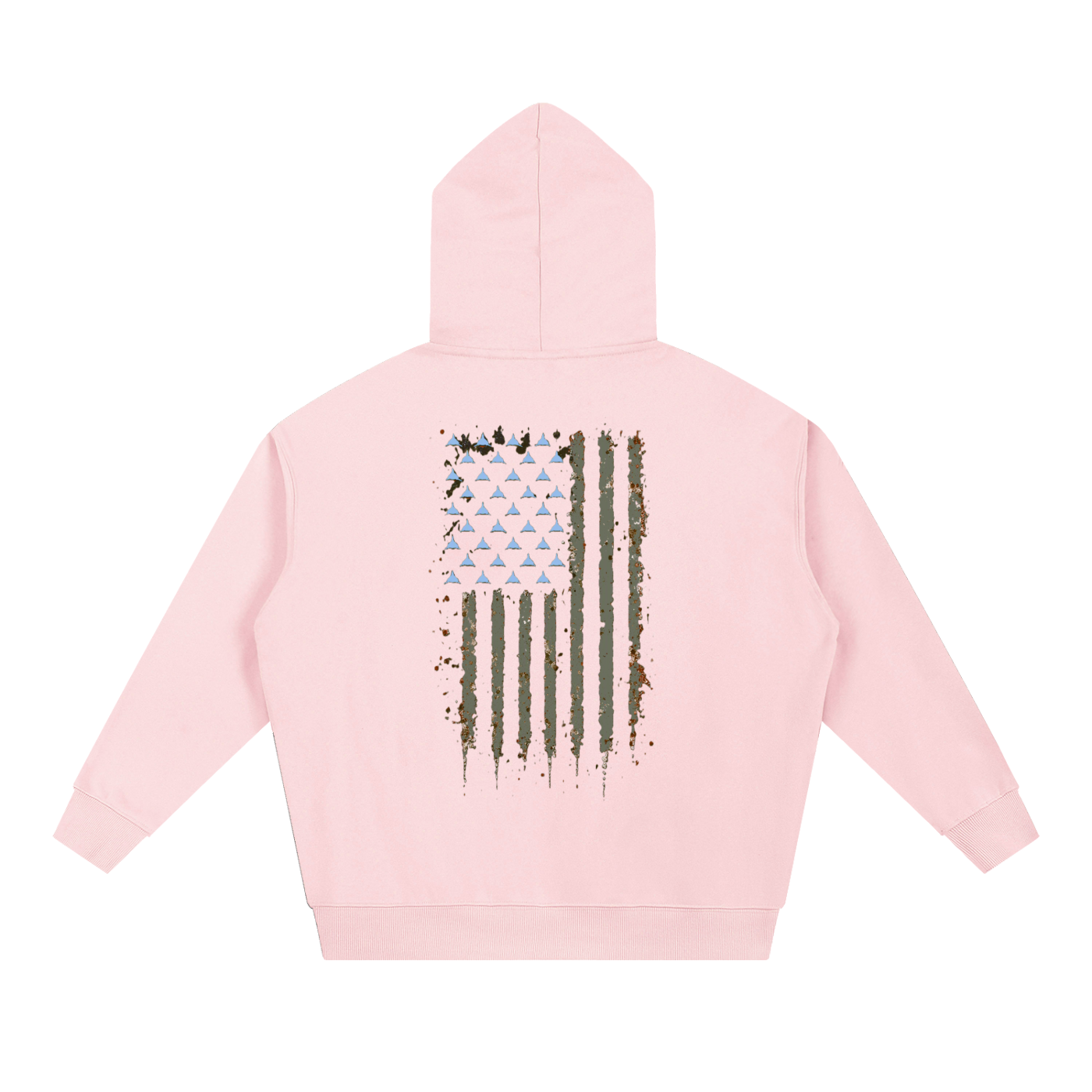 Water-Logged american flag Heavyweight Hoodie